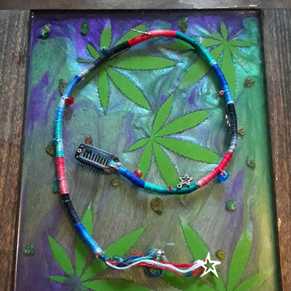 Festival hairwrap stars clip in